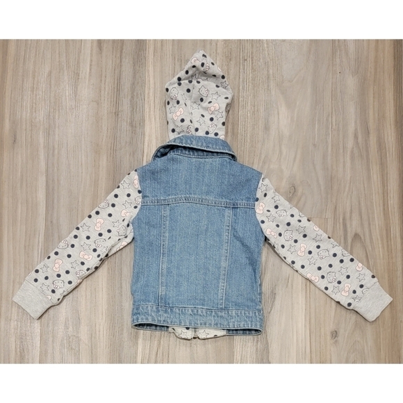 Hello Kitty Fleece and Denim Layered Jacket - Adorable & Stylish! - Picture 3 of 7